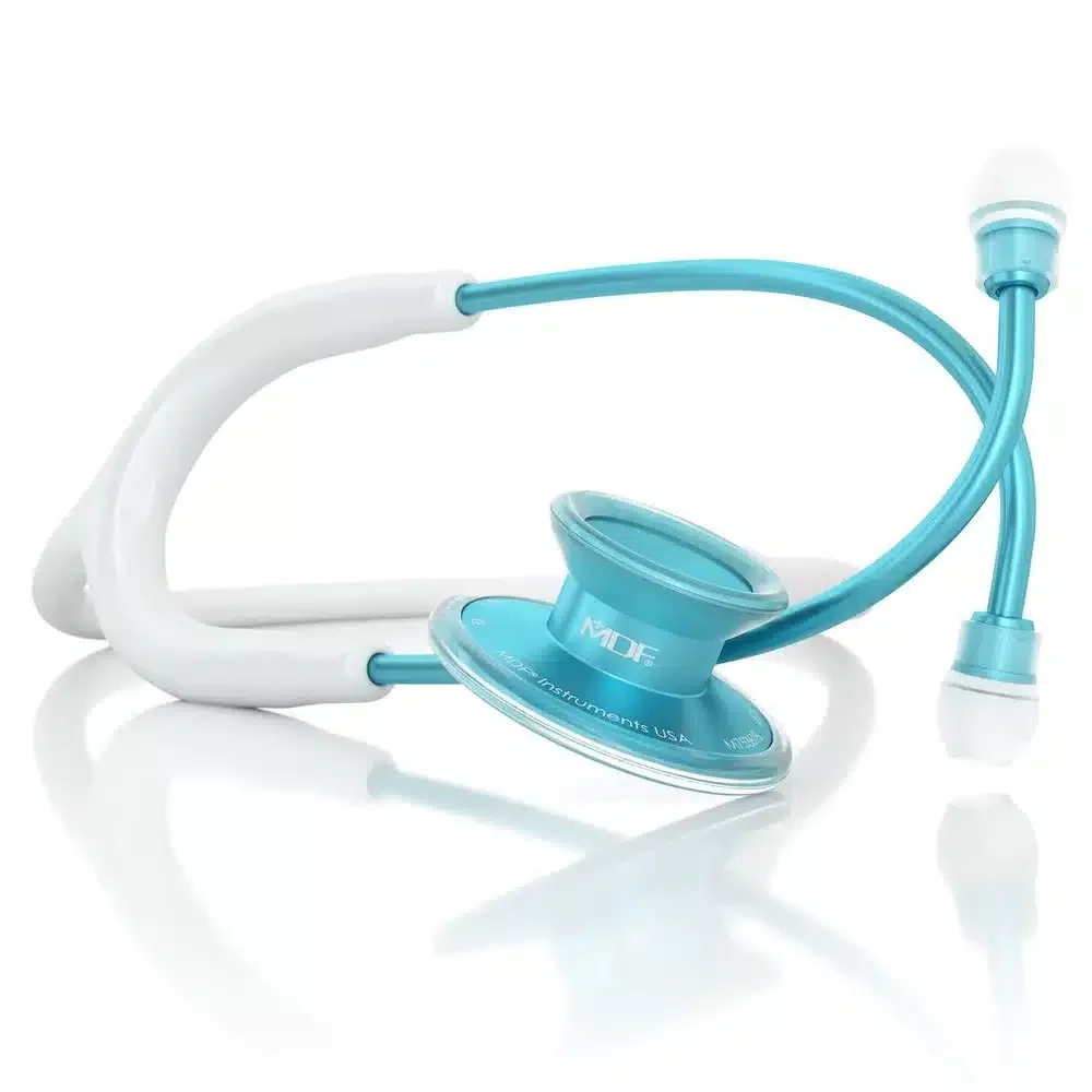 ACOUSTICA® STETHOSCOPE - WHITE/AQUA