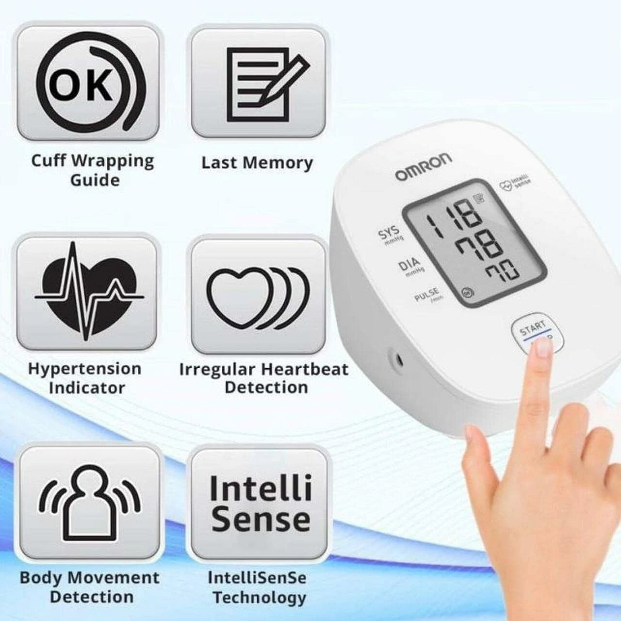 Automatic Upper Arm Blood Pressure Monitor Omron M1 Basic image 3