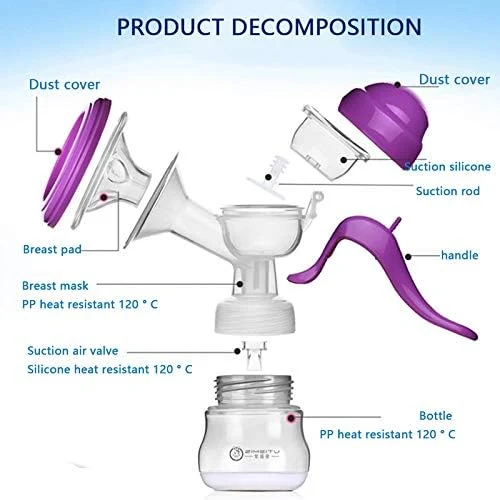 Baby feeding Breast Pumps manual breast milk suction device image 4