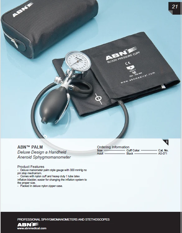 Deluxe Design a Handheld Aneroid Sphygmomanometer PALM alternate view image 2