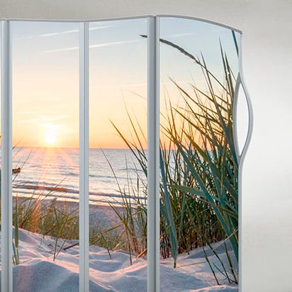 Folding hospital privacy screen PhotoPanels™