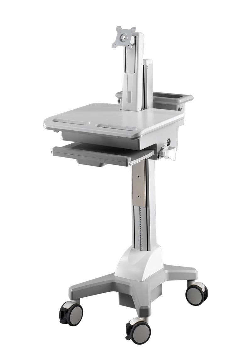 Height-adjustable telemedicine cart PCART-D2-W120-N-R1 alternate view image 2