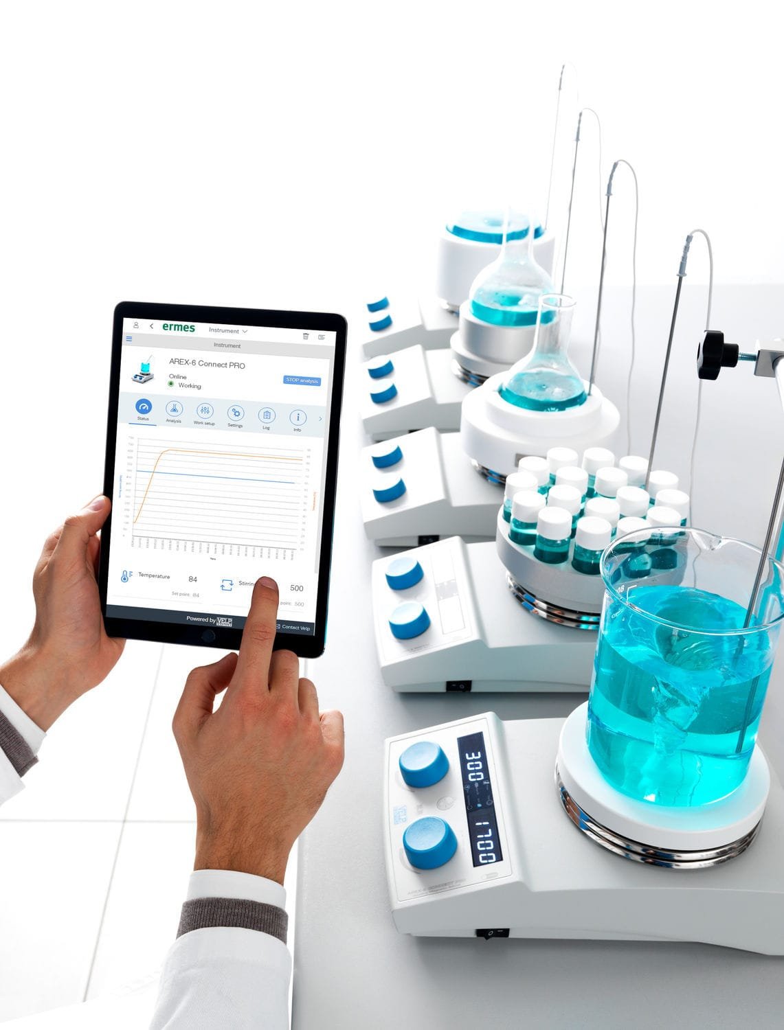Magnetic laboratory stirrer AREX-6 Connect PRO image 6