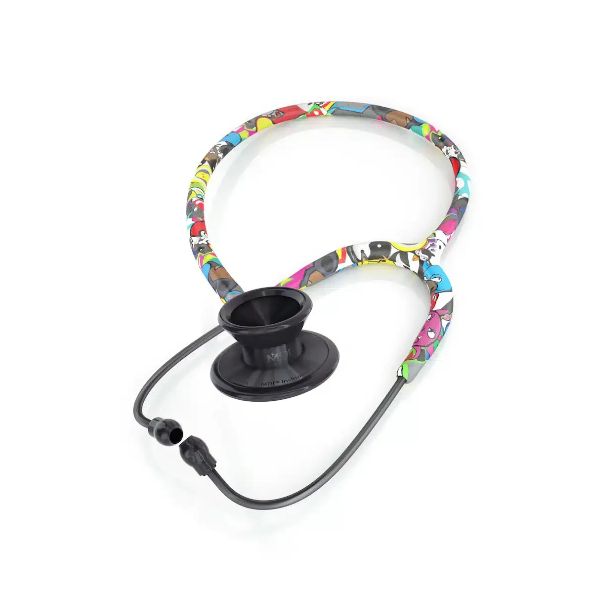 MDF® MD ONE® EPOCH® TITANIUM ADULT STETHOSCOPE - GRAFFITI / BLACKOUT alternate view image 2