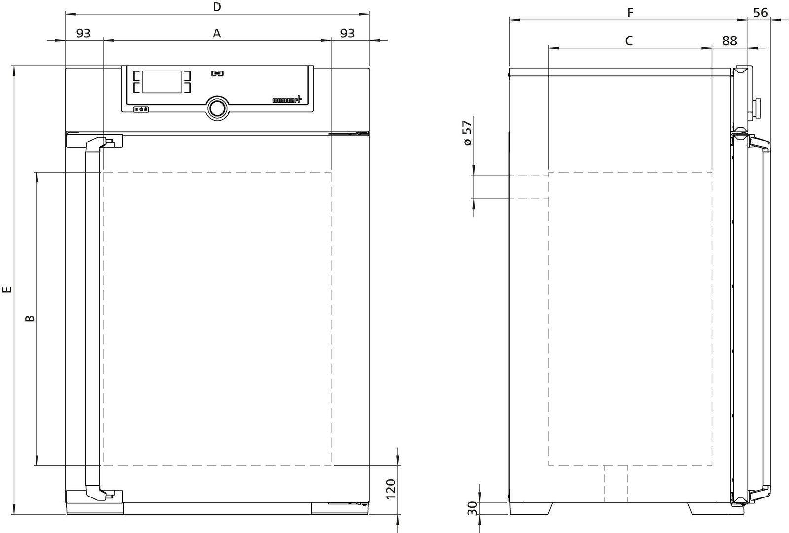 Natural convection laboratory incubator IN160 image 3