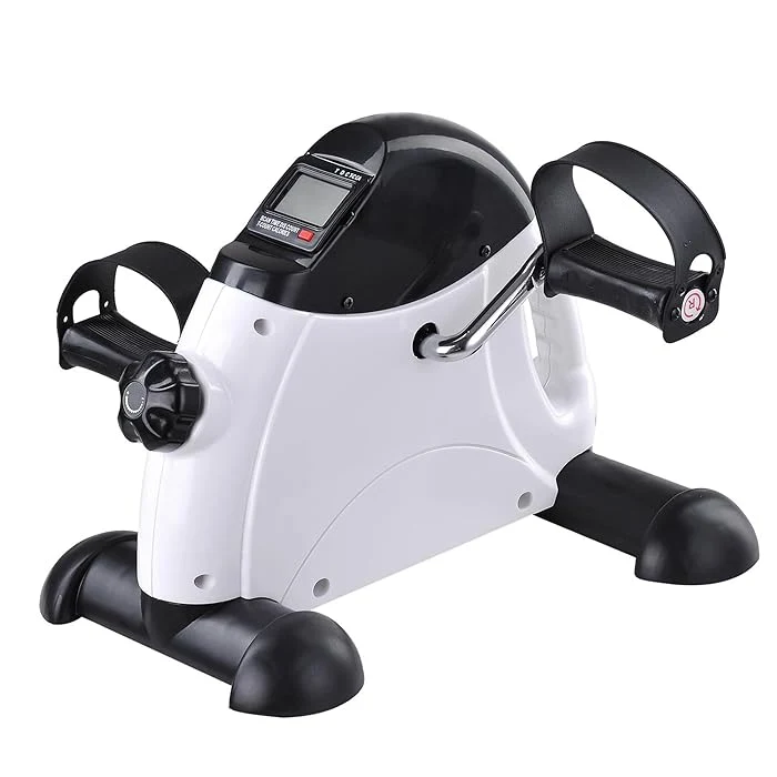 Pedal Exerciser Stationary Under Desk Mini Exercise Bike - Peddler Exerciser with LCD Display, Foot Pedal Exerciser for Seniors,Arm/Leg Exercise