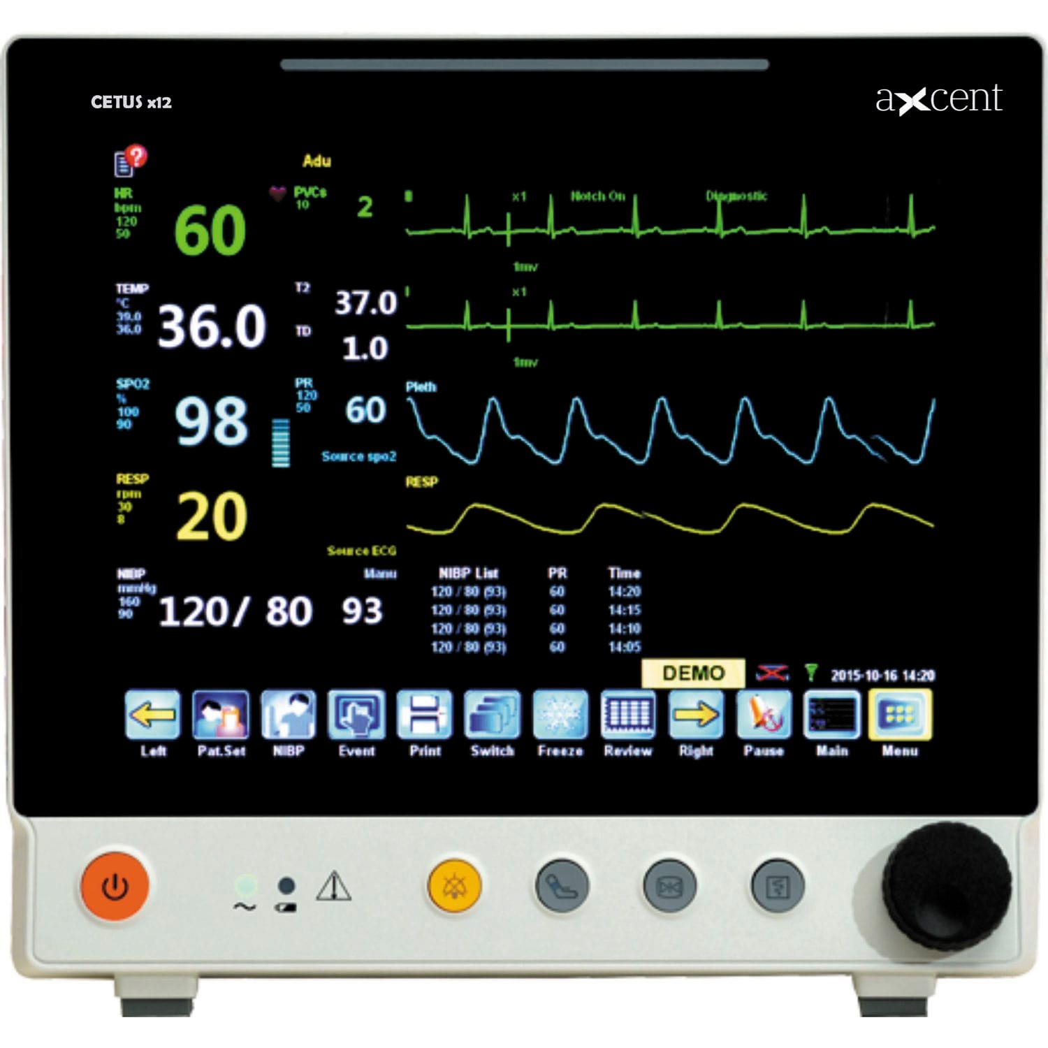 Portable patient monitor CETUS x12
