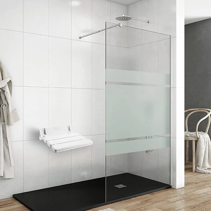 Shower Chair Wall Mounted - White image 4