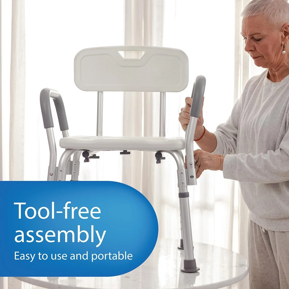 Shower Chair with Handle image 4
