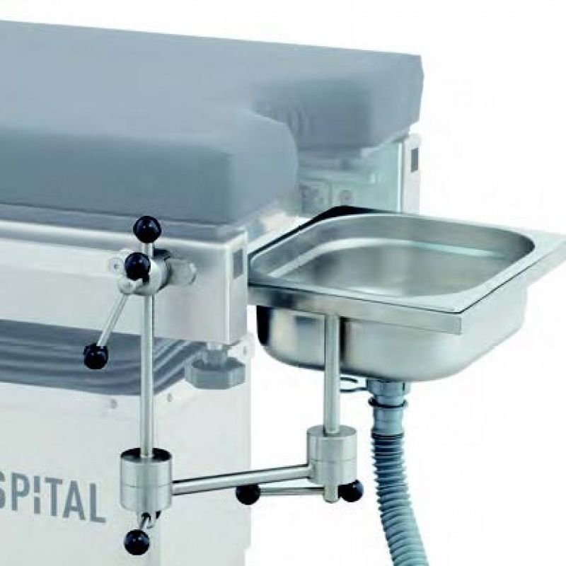 Surgery table-mounted surgical basin stand OT60.12