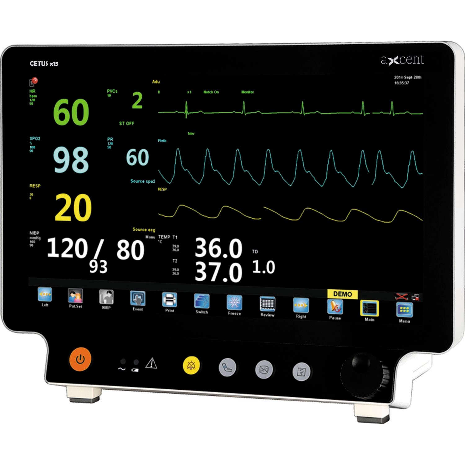 Tabletop patient monitor CETUS x15