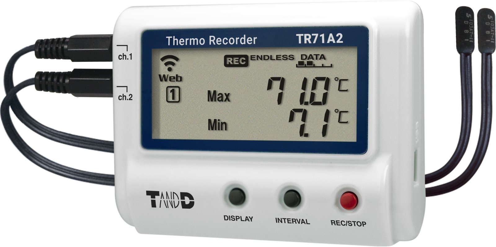 Temperature data-logger TR71A2 alternate view image 2