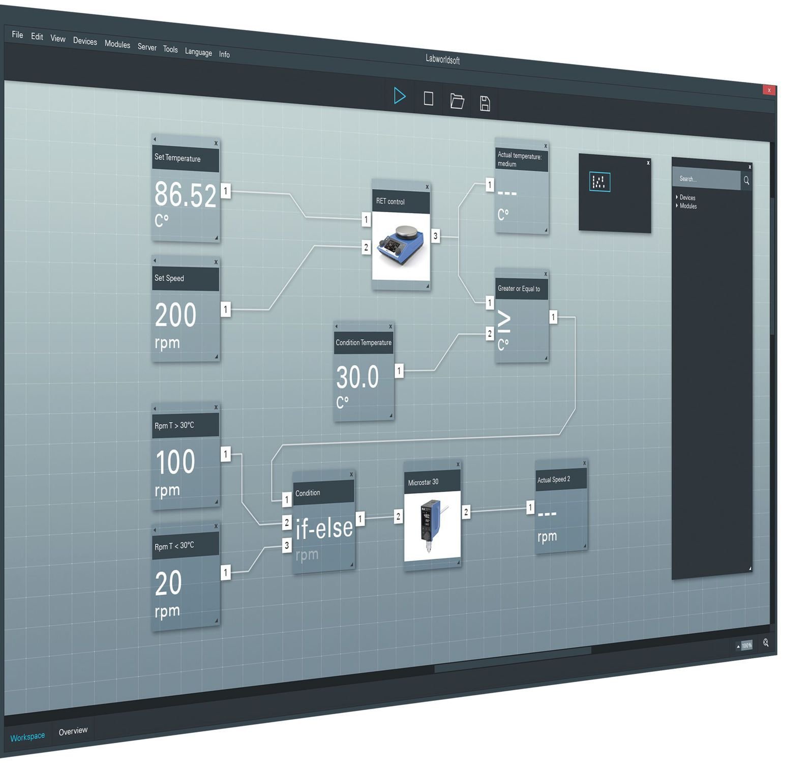 Test software Labworldsoft® 6 Starter