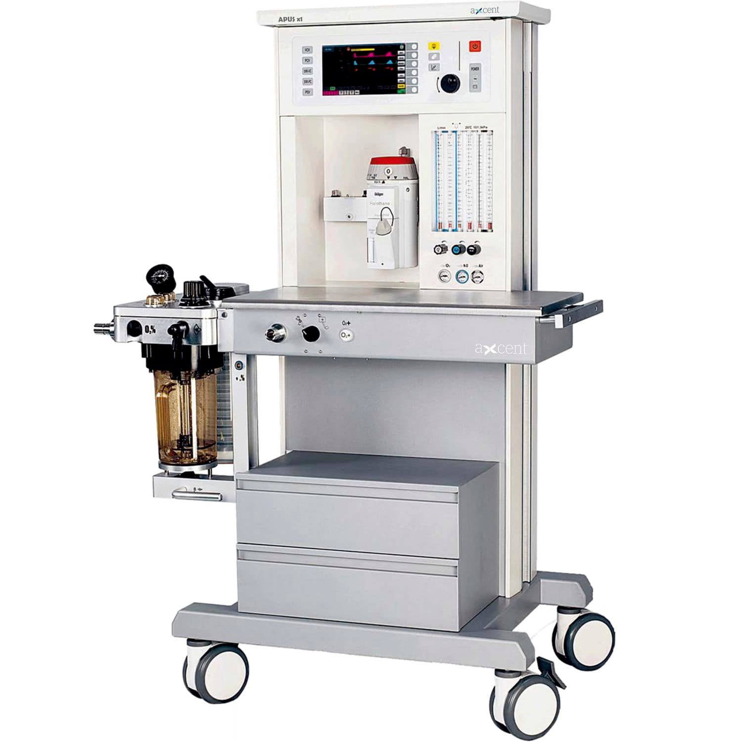 Trolley-mounted anesthesia workstation APUS x1
