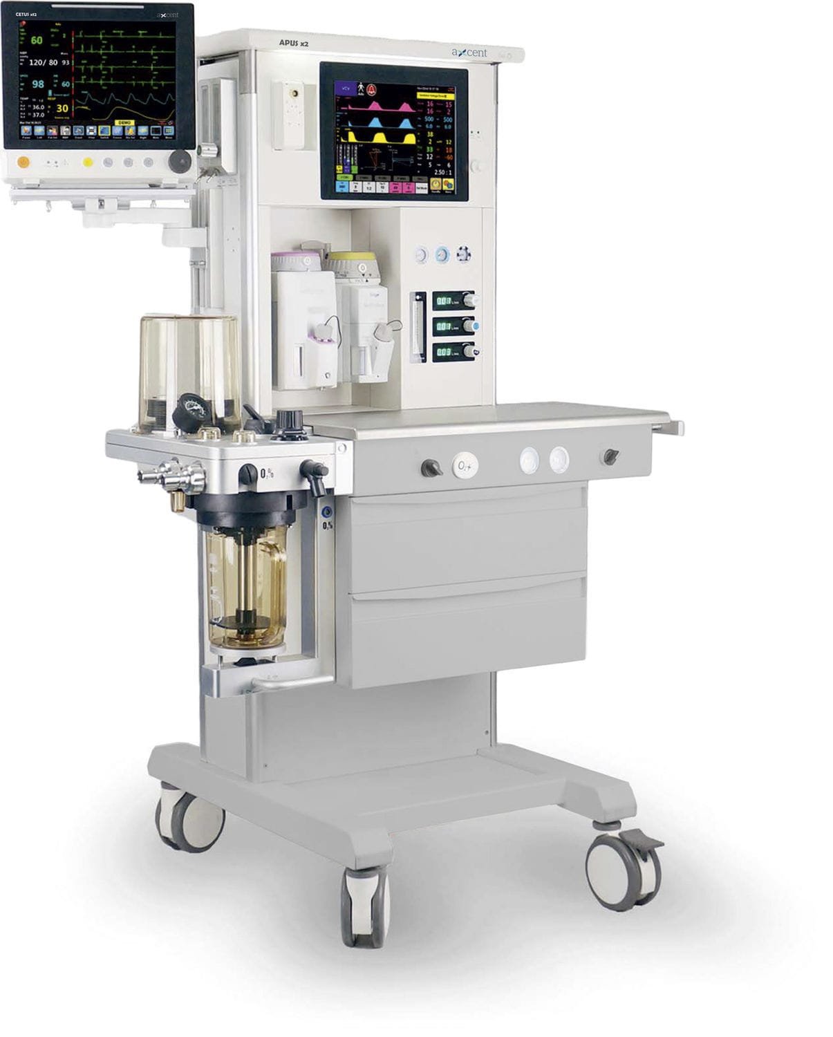 Trolley-mounted anesthesia workstation APUS x2 alternate view image 2