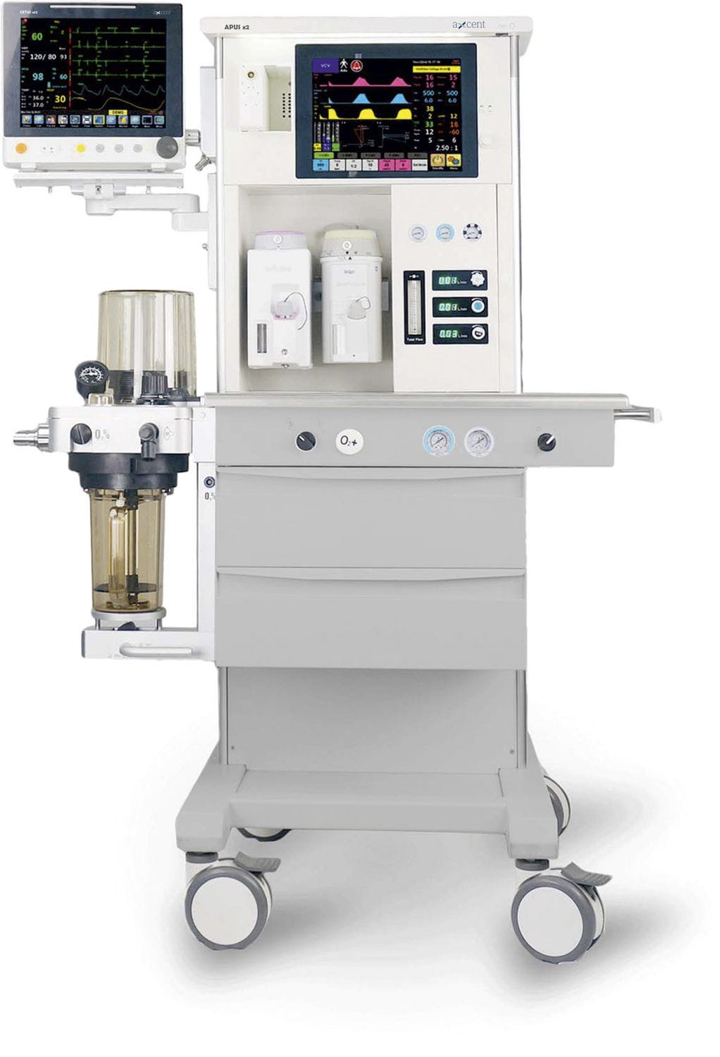 Trolley-mounted anesthesia workstation APUS x2