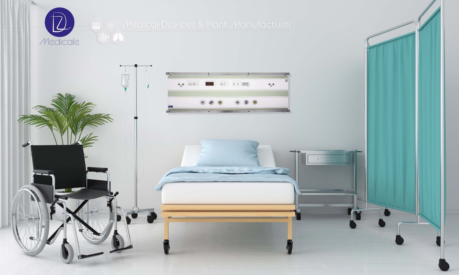 Wall-mounted bed head unit Primula™ image 3