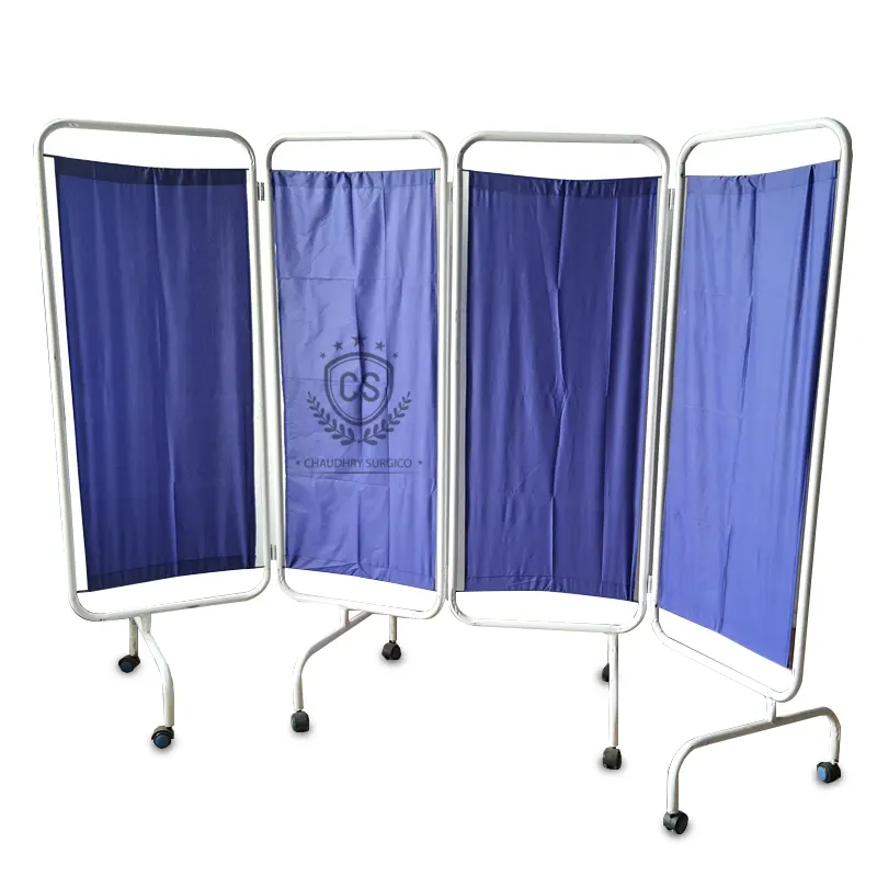 Hospital Ward Bed Side Parda Screen 4 Fold Model AKF-202